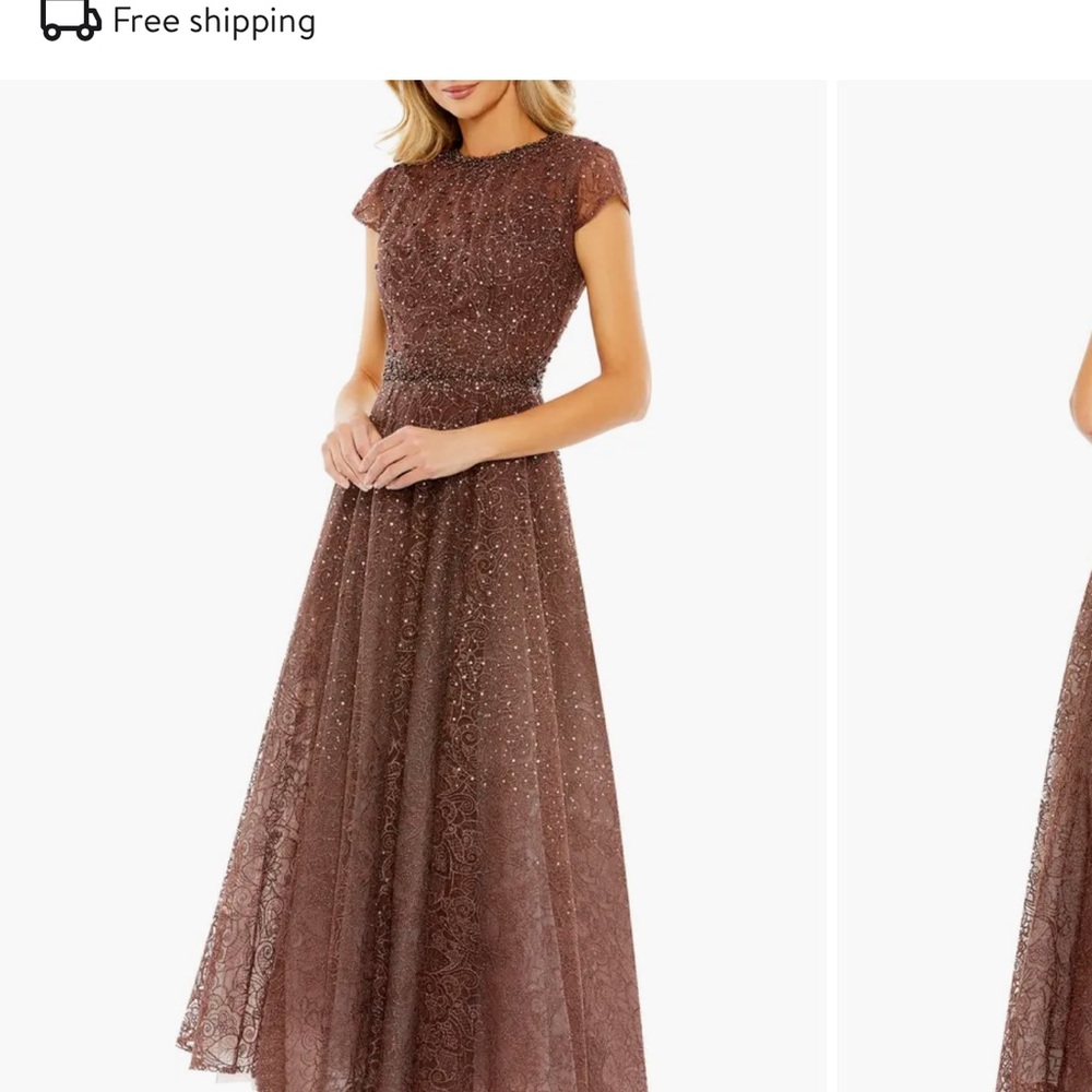 Beautiful beaded tea length Max Dugall dress. Never worn.
